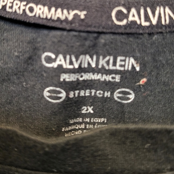 Calvin Klein Black Graphic Stretch Short Sleeve Tee - Size 2X - Picture 3 of 3